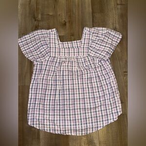 Lola River Women’s Plaid Cotton Top Size XS